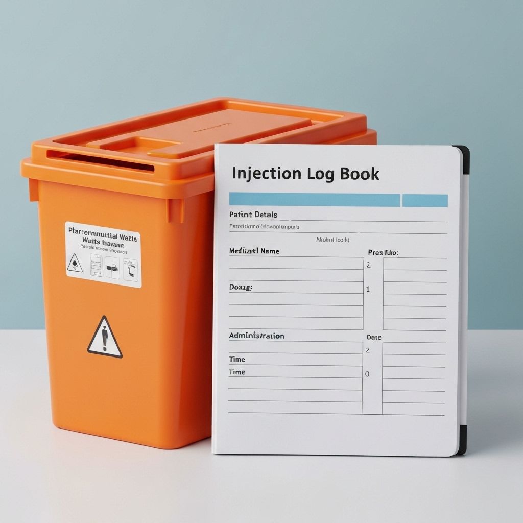 Safe sharps disposal and pen storage after retatrutide injection